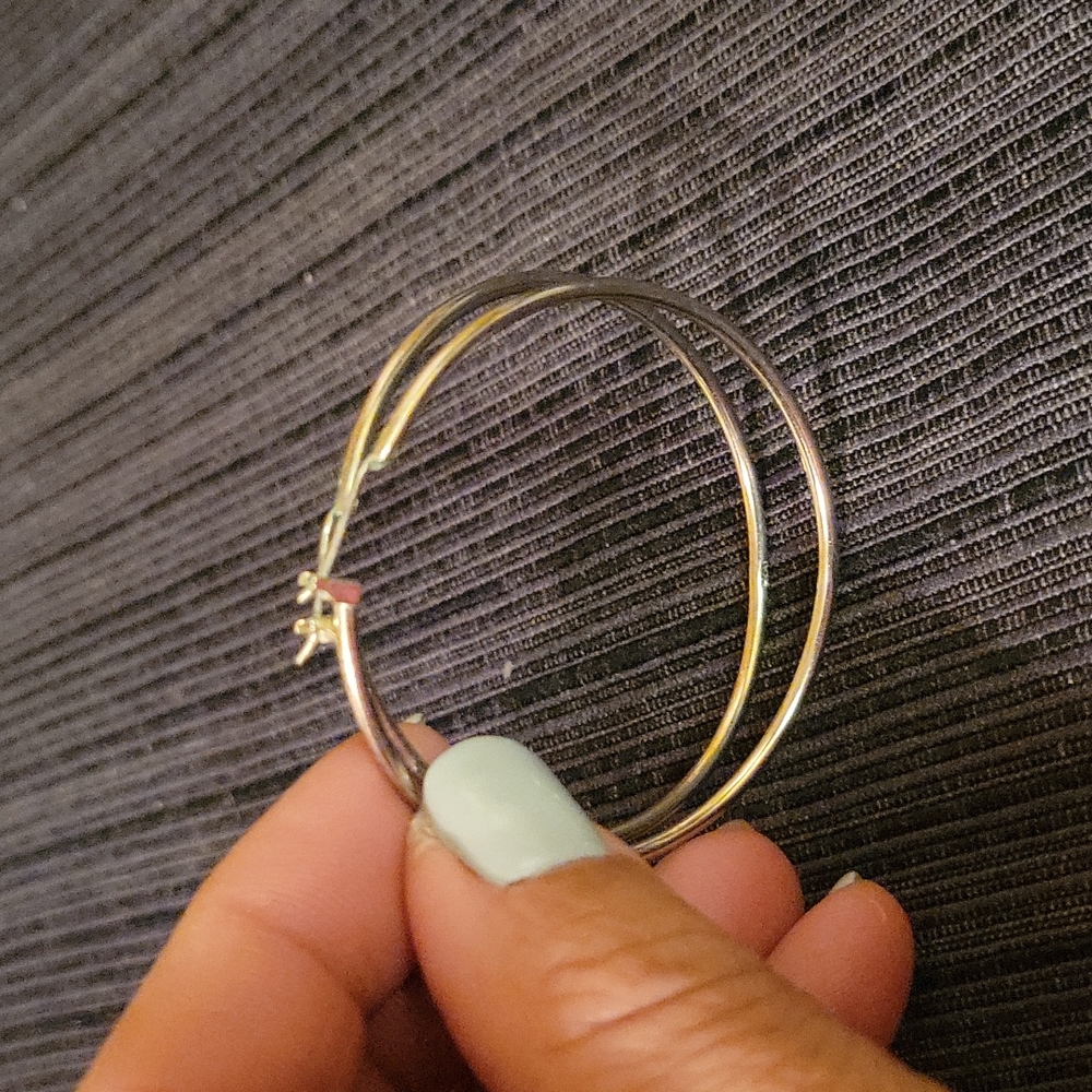 Sterling silver thin earrings